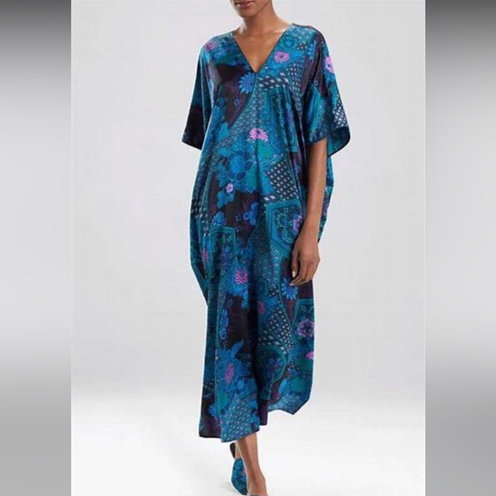 NATORI Empress V Neck Caftan SOLD OUT at Neiman Marcus size S